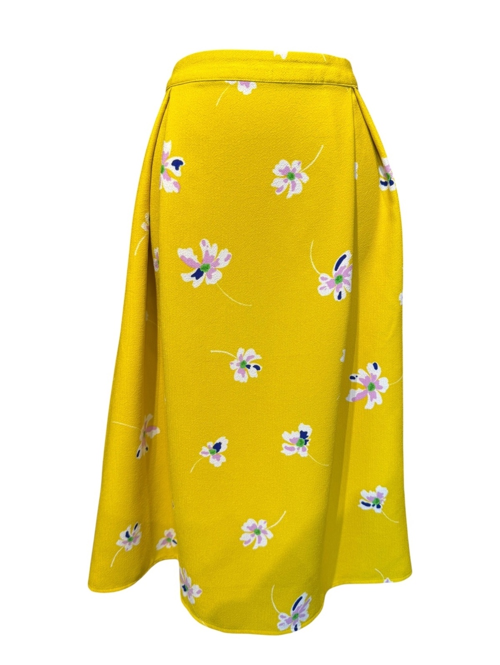 Who What Wear Yellow Floral Midi Skirt